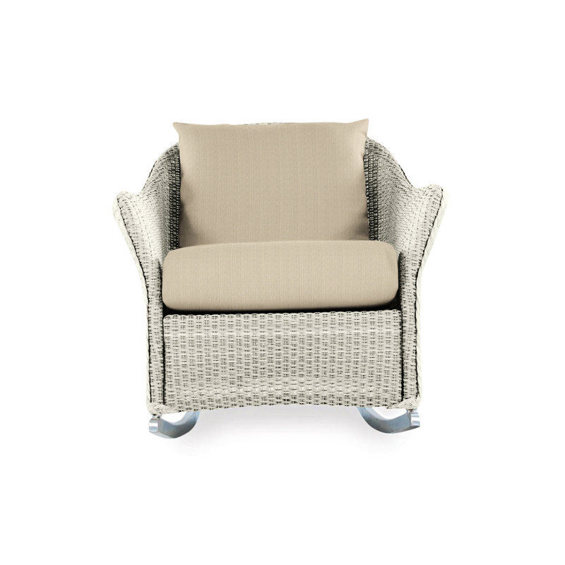 Weekend Retreat Outdoor Rocker Chair, Demo Oatmeal, Linen
