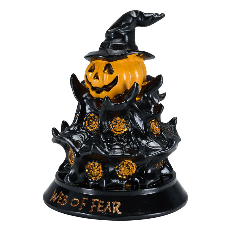 Halloween Witch Hat & Pumpkin Night Light