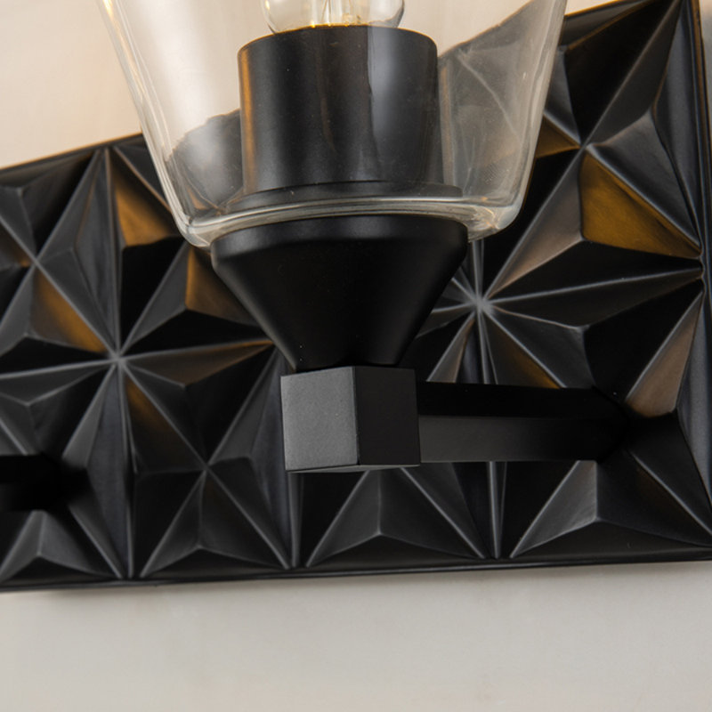 Alpha 2 Light Vanity Light With Glass, Black