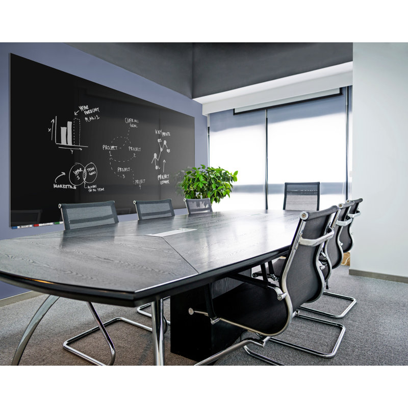Tableau blanc mural Aria, H 48 po x l 96 po x L 96 po, Noir, Non