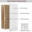 JUBEST Portes de placard coulissantes blanches à 2 panneaux apprêtés 60 po x 80 po, portes de placard moulées avec trousse de quincaillerie d'installation-122419475