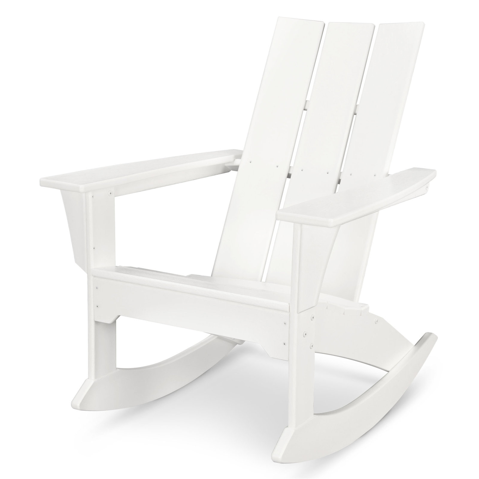 Modern Adirondack Rocker, White