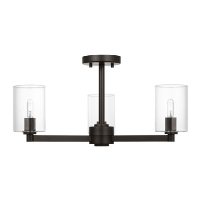 3 - Light Semi Flush Mount