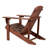 Westport Classic Solid Acacia Wood Outdoor Adirondack Chair, Dark Brown Weather-Resistant Patio Lounge Chair for Deck, Garden, and Fire Pit-111807561
