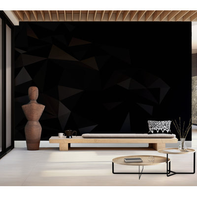 Papier peint de qualité supérieure - Triangles noirs abstraits