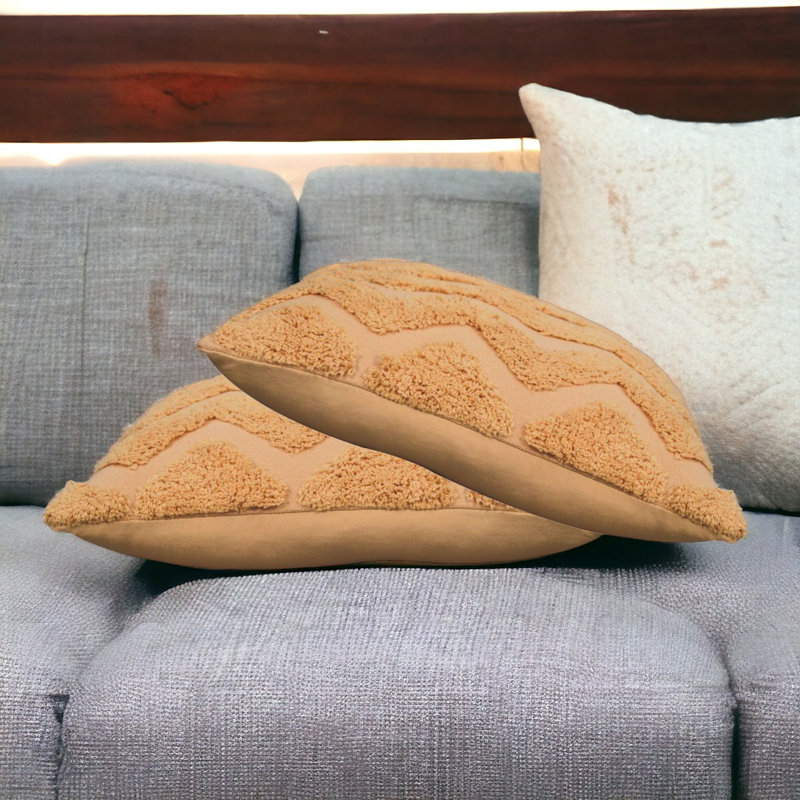 Yellow Square Throw Cushion, Mustard