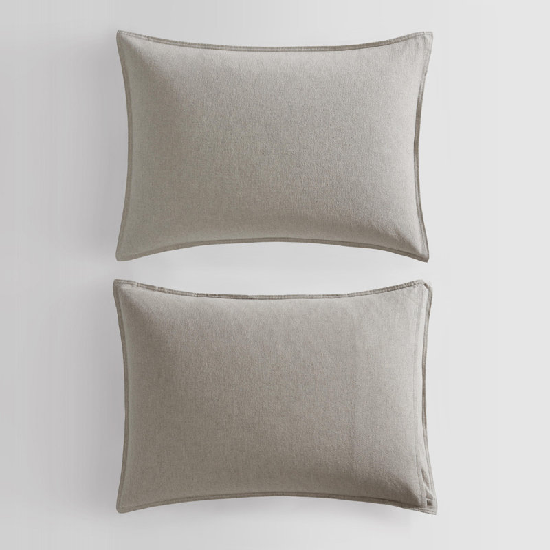Melange 100% Cotton Standard Duvet Cover Set, King Duvet Cover + 2 King Pillowcases, Natural