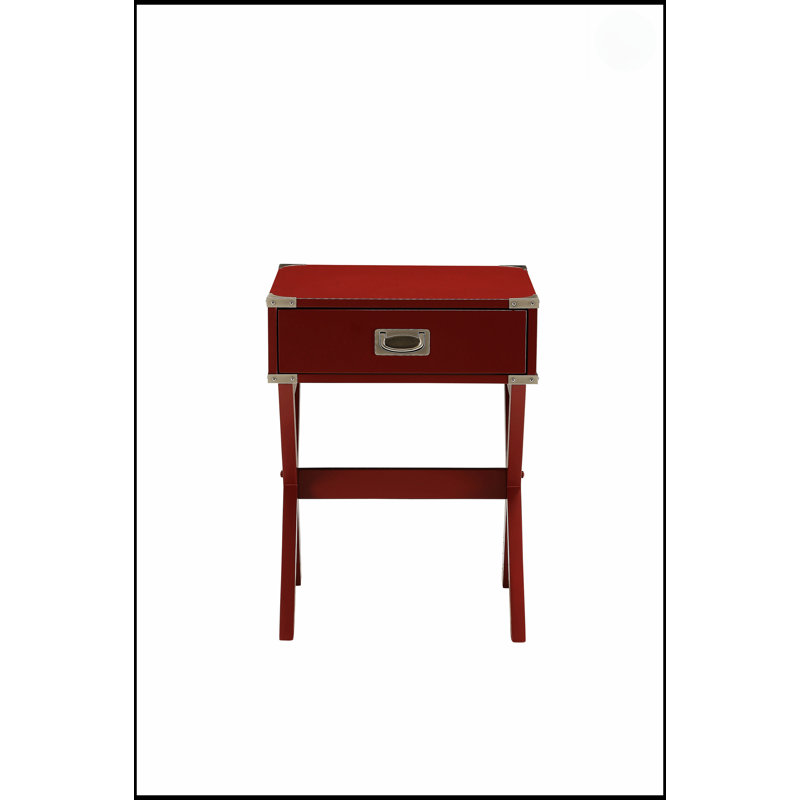 Table d'appoint avec tiroirs Babs, Rouge