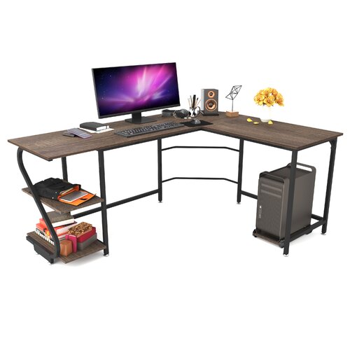 Inbox Zero Lantz 68.9'' Desk & Reviews | Wayfair