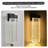18 in Modern Minimalist Up and Down Bubble Crystal LED Outdoor Wall Lantern Black