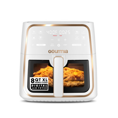 Gourmia 8 Quart Digital Air Fryer with with 12 Presets, Touchscreen, FryForce 360° Technology, Dishwasher Safe Basket and XL Cooking Capacity