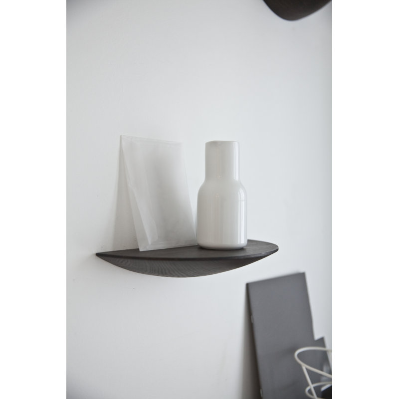 Fungi Oak Solid Wood Floating Shelf, Dark Stained Oak, 1.96" H x 11.8" W x 5.9" D
