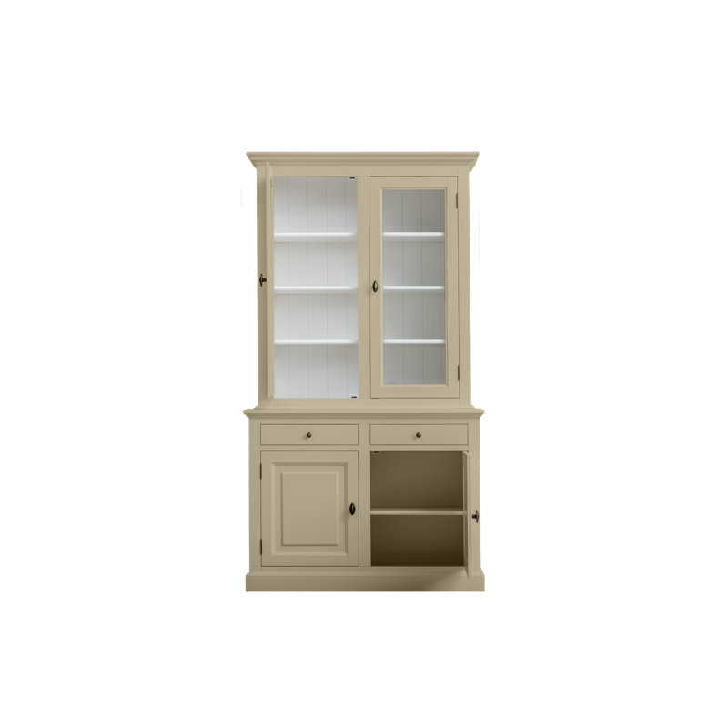 Torney Display Cabinet, Beige/White