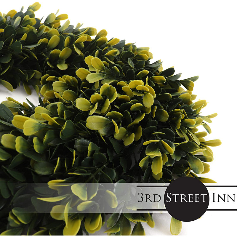 Couronne de verdure de porte d'entrée, H 3 po x l 16 po x P 16 po, 2 pcs