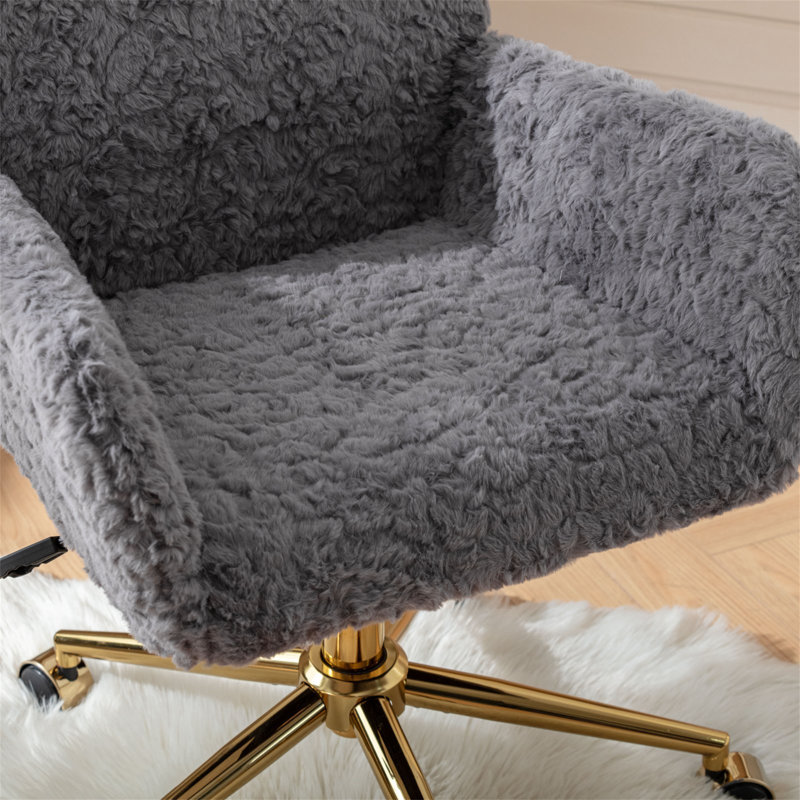 Chaise de bureau A&A Furniture, Fabric, Gris