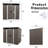 6Ft X 5Ft Outdoor Metal Storage Case - Galvanized Iron Build, Panels, Transparent Plate, Sliding Door With Lock, Simple Build Shed Unit Closet Construction, Easy Assembly-123403662-123403654