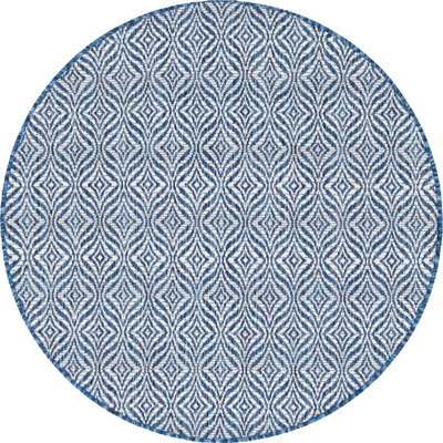 Lithonia Blue/Ivory Indoor/Outdoor Rug
