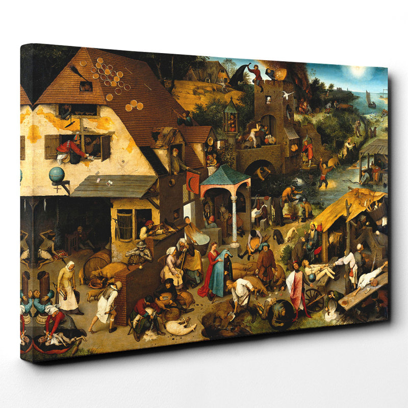 Netherlandish Proverbs by - Wrapped Canvas, 70cm H x 100cm W