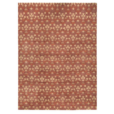 Hand Knotted Area Rug in Red
