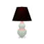 Small Double Gourd Accent Lamp - Sangria, Deep Patina Bronze - Lavender, Plum Shade-583633416-584545546