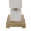 Lampe de table avec base en or et corps avec abat-jour requis