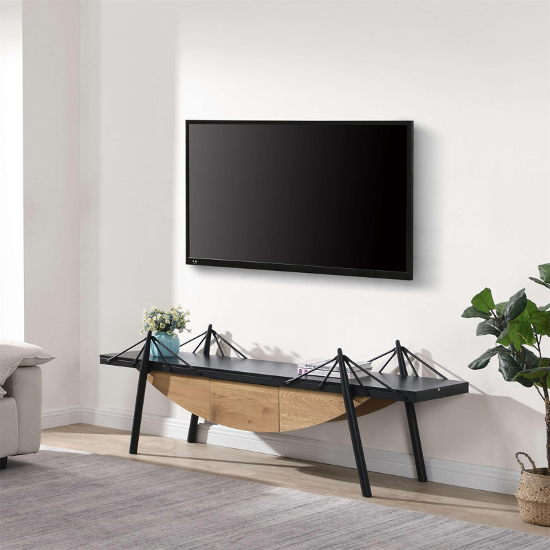 Meuble télé en forme de voilier, Noir