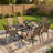 Kabbi Rectangular Steel Outdoor Dining Table Yes , 37.8 " W 59.2 " D