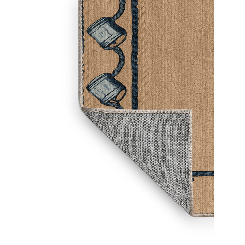  Tapis bord de mer lavable, Carré 8 pi