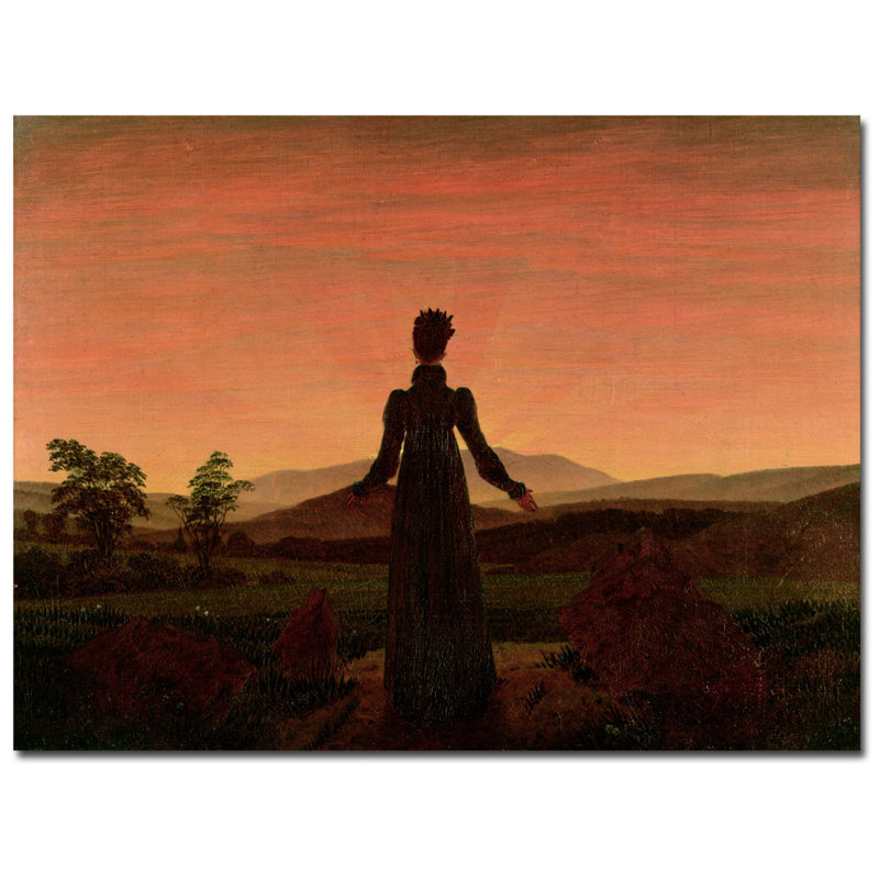 Caspar David Friedrich Woman at Dawn Classic Canvas Art, 18" x 24"