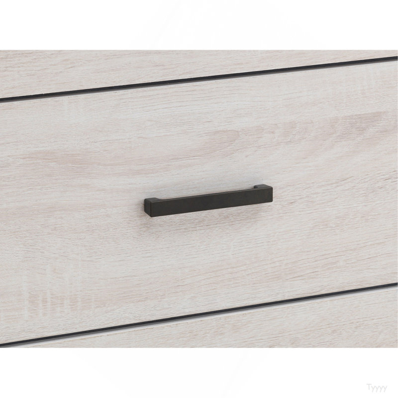 Commode rectangulaire 4 tiroirs Geary, Blanchies
