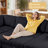 118" U-Shaped Pull Out Sleeper Sofa Bed 4 Piece Corduroy Modular Sectional Convertible Couch With Corner & Storage Chaise & Armrest Cabinet-778696409