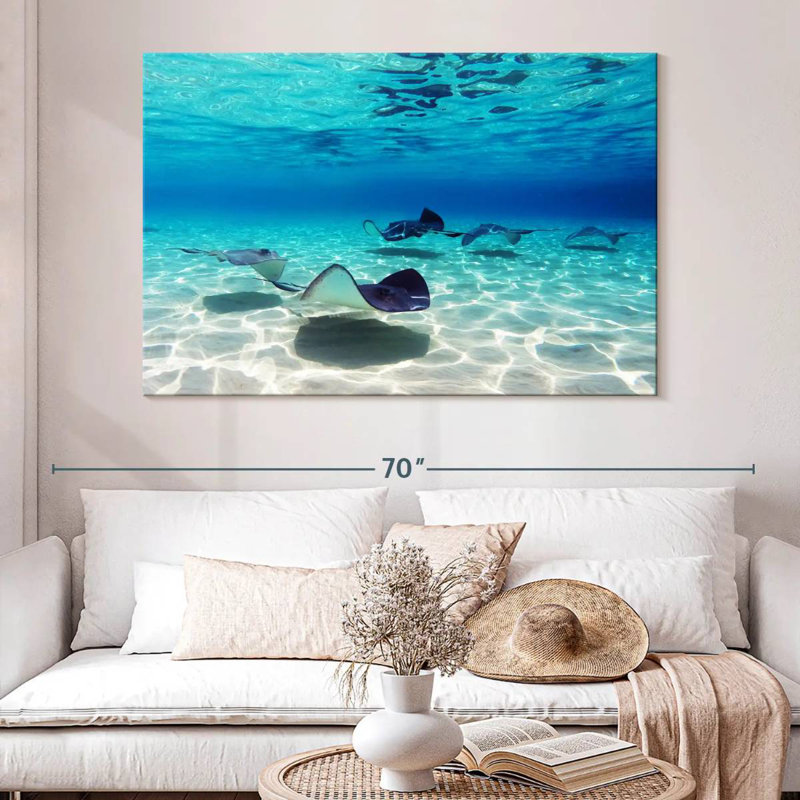 Crowle Grand Cayman Stingrays, 34" H x 51" W