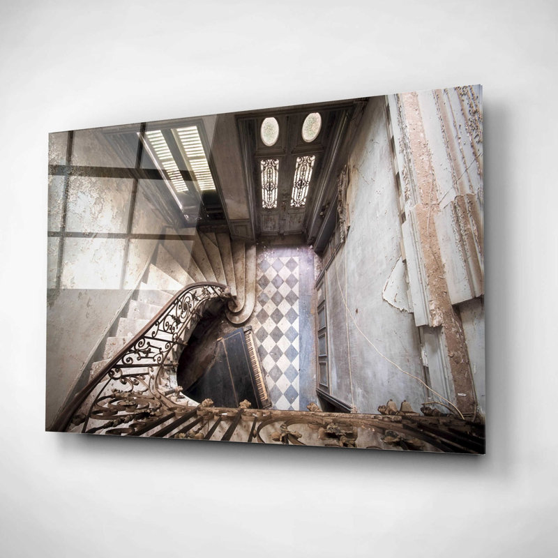 «Top Staircase» par Roman Robroek, art mural en verre acrylique, H 12 po x l 16 po x P 0,13 po