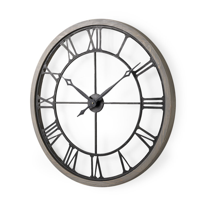 Horloge murale Aekjot, Grand, Gris / Noir