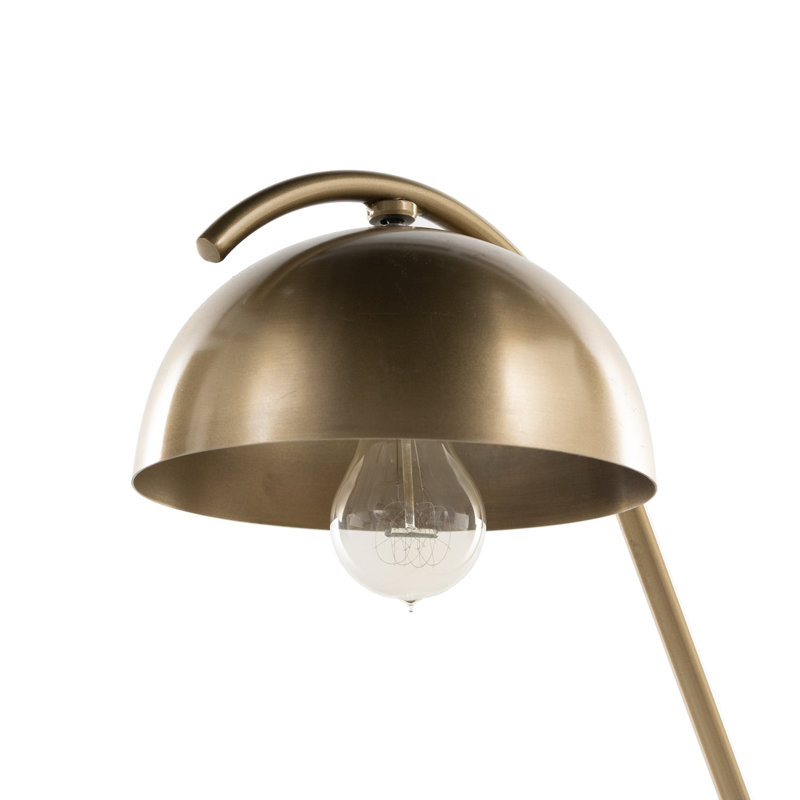 Becker Desk Table Lamp, Charcoal/White Marble, Gold, Yes