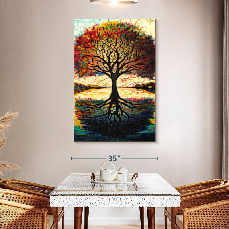Arbre terrestre Harnek avec branches au paradis, H 51 po x l 34 po