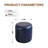 11.8In Small Round Faux Leather Upholstered Ottoman-120539218