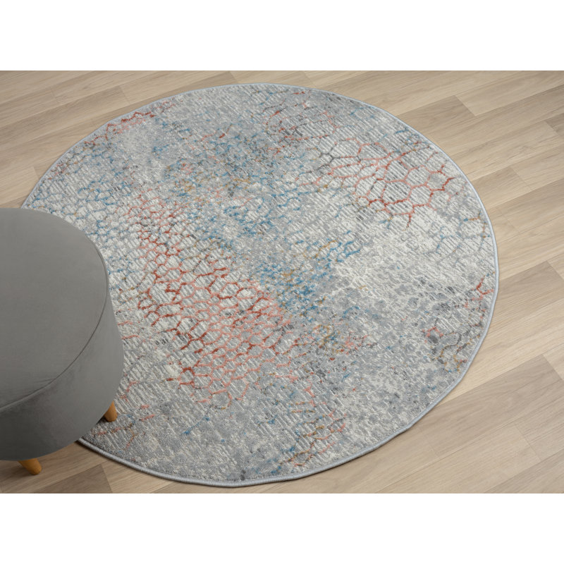 Ruby beige Rug, Round 120cm