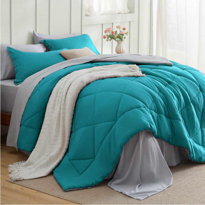 Best Seller Bedsure Comforter Set Reversible Bedding for All Seasons-89GSM, Twin XL Comforter + 2 Additional Pieces