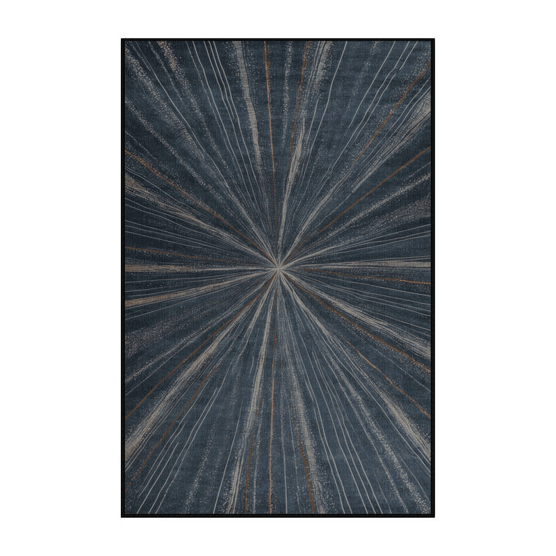Tapis noir lavable à la machine, Rectangle 2 pi x 3 pi