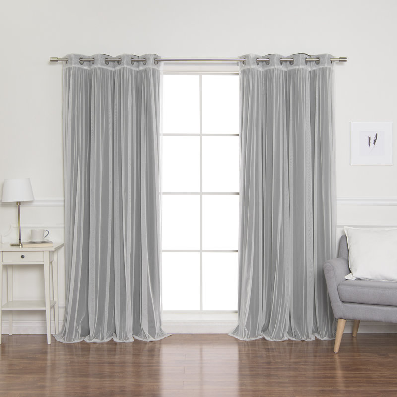 Panneau coulissant en polyester Natascha, l 52" x L 84", Noir