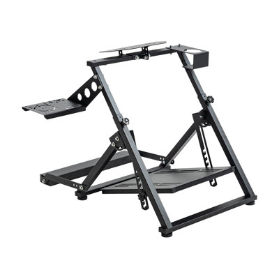 Anman Steering Wheel Stand with Card Slot X-Frame fit for Logitech, Thrustmaster, Fanatec, No Shifter Handbrake, Steering Wheel & Pedal