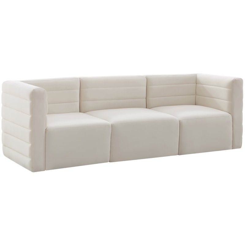 Canapé modulaire Enso, Velours crème