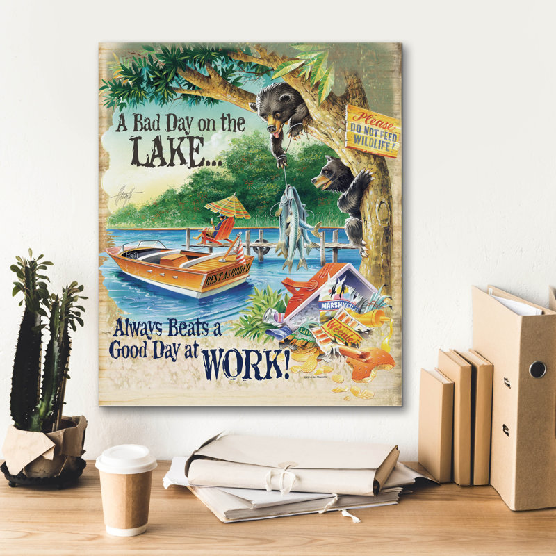 «Bad Day Bears» par James Mazzotta, art mural sur toile, H 24 po x l 20 po x P 0,75 po