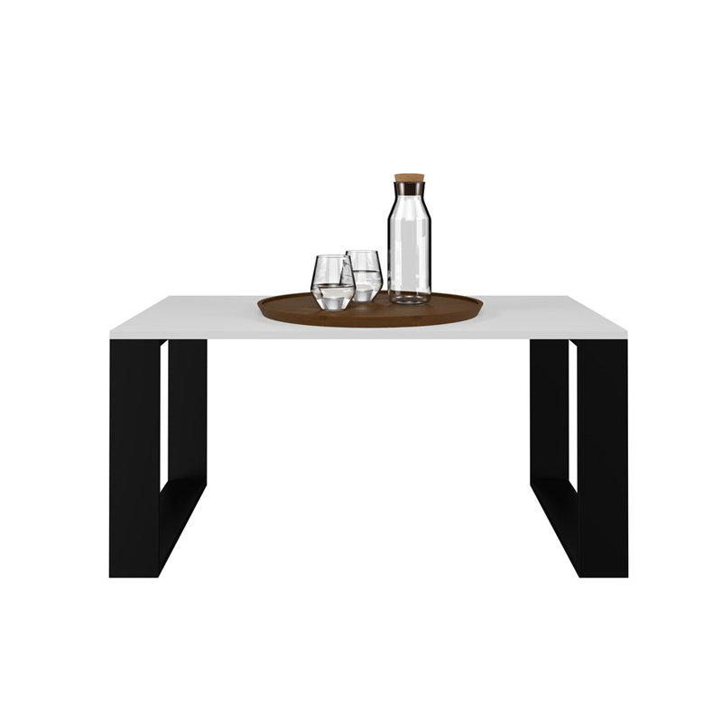 Shanequa Coffee Table, Black, White, 50" H x 58" W x 90" D