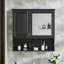 Armoire à pharmacie à miroir de 30 pouces avec tablettes ouvertes, rangement mural avec portes et miroir, tablette réglable, armoire de rangement pour salle de bain au-dessus de la toilette-525034231