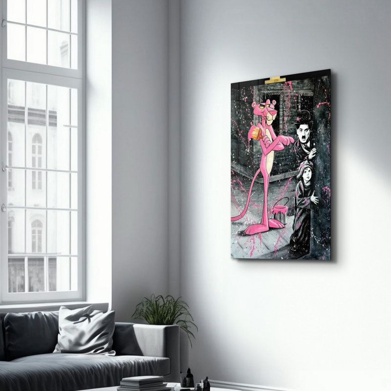 Peinture murale élégante en verre trempé 18,1 po x 28,3 po | 100% verre trempé, épaisseur: 0,16 pouce | Imprimé UV pour des couleurs éclatantes et une durabilité | Parfait pour la décoration intérieure et l'esthétique moderne