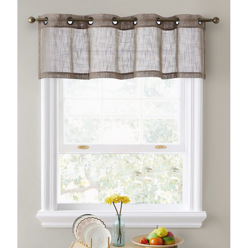 Aleksander Tailored Window Valance, Taupe
