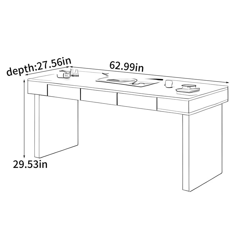 Pardos, H 29,53 po x l 62,99 po x P 27,56 po