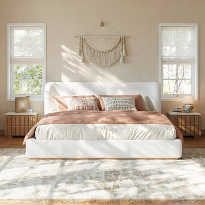 Low-Profile Upholstered Platform Bed